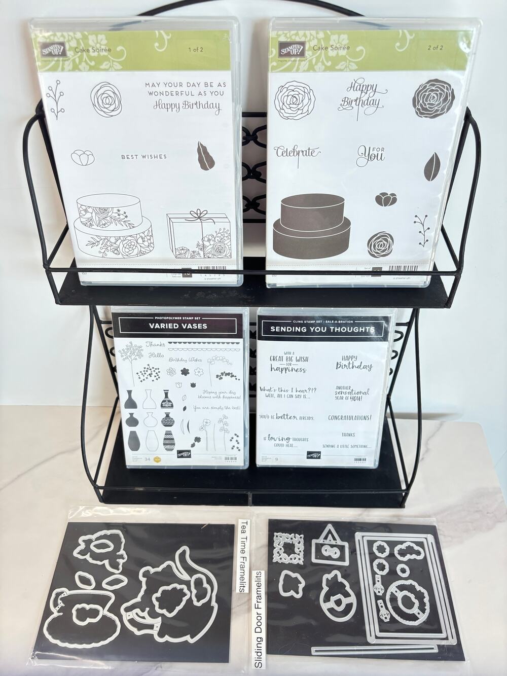 Stampin Up Tea Party & Birthday Cake Stamp + Die Bundle 🫖 Cute Cottagecore